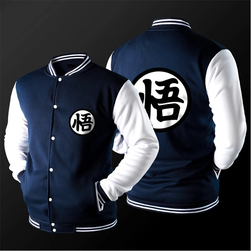 Anime Son Goku Baseball Jacket - Cosplay Fleece Hoodie