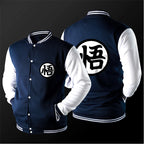 Anime Son Goku Baseball Jacket - Cosplay Fleece Hoodie