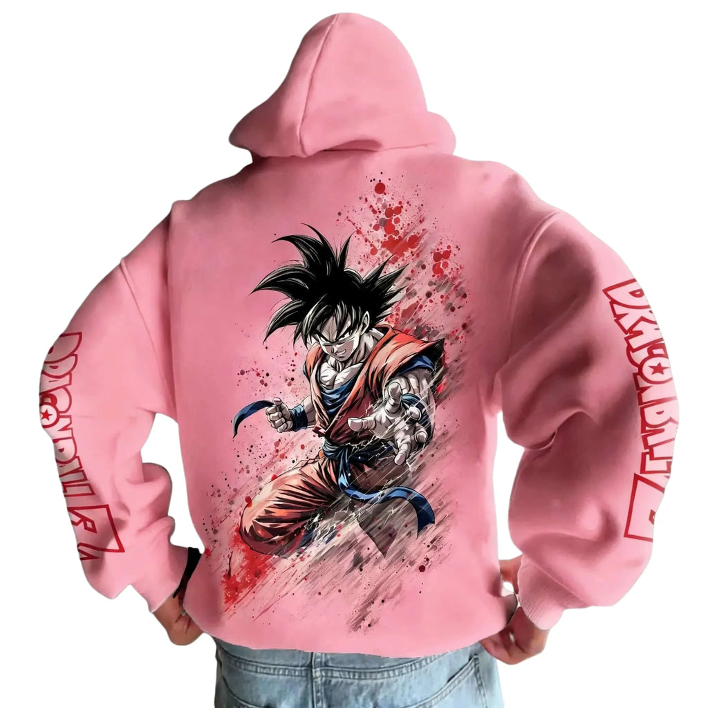 2026 Dragon Ball Retro Anime Hoodie - Son Goku Print