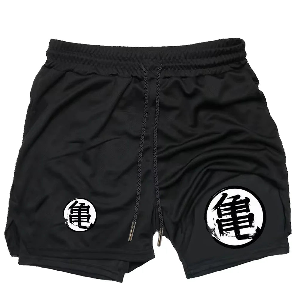 Dragon Ball Anime Printed Shorts - Quick-Drying Sports Pants
