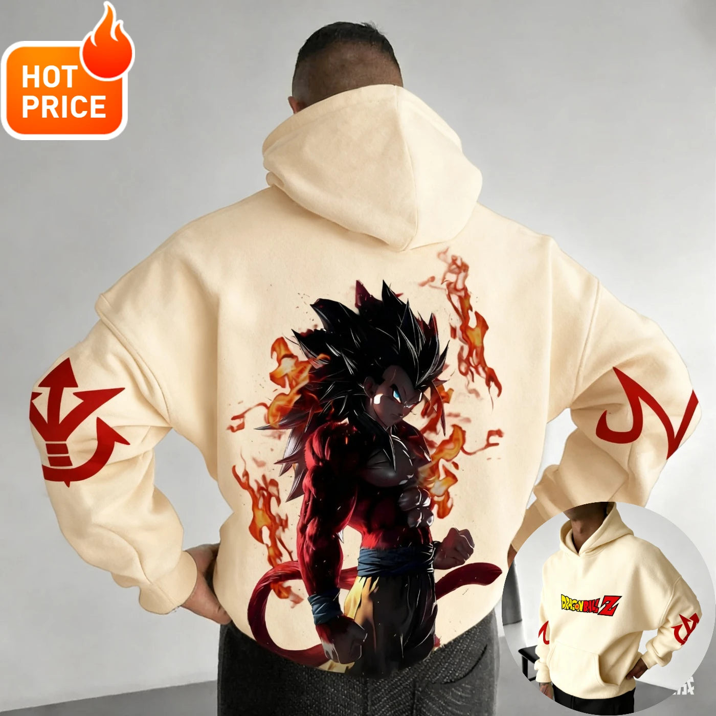 2026 Winter Dragon Ball Retro Oversized Hoodie