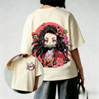 Demon Slayer Anime Couple T-shirt - Oversized Fashion