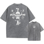 Anime One Piece Luffy Printed Cotton T-Shirt for Men