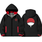 Naruto Akatsuki Fleece-Lined Zip-Up Hoodie