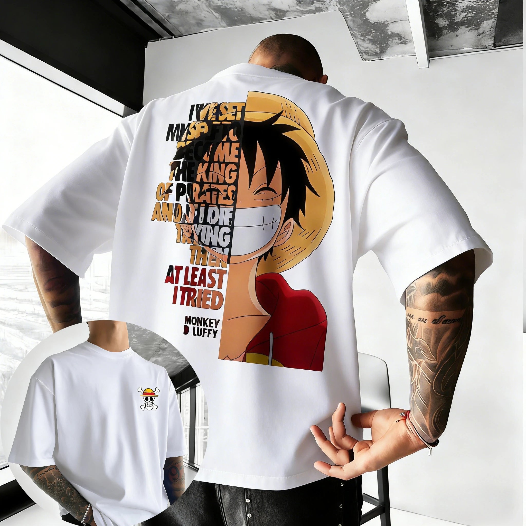 One Piece Anime Cotton T-Shirt for Summer