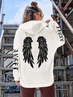Beautiful Angel Wings Printed Hoodies Women Warm Comfortable Casual Hoodie Fashion Classic Hoody Loose Original Basic Clothes - cankarfashion