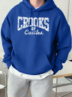 Crooks Castles Printing Fleece Warm Hoodies Male Comfy Casual Tracksuit Soft Autumn Unisex Clothing Sports Oversized Sweatshirts - cankarfashion