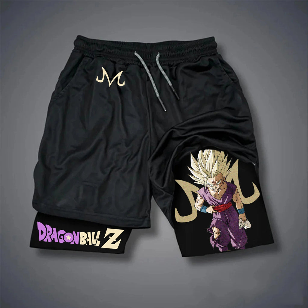 Dragon Ball Goku & Vegeta Double Layer Shorts for Men