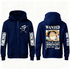 One Piece Luffy Wanted Print Hoodie for Men & Women