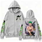 2026 One Piece Zoro Zip Up Hoodie for Men & Women