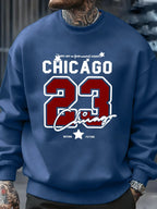 Chicago Number 23 Jersey Prints Male Sweatshirt Trendy Hip Hop Streetwear Crewneck Autumn Clothes Fleece Casual Pullover - cankarfashion