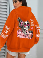 Expensive Talks Back Funny Printing Womens Hoodie Loose Multicolor Pullovers Fleece Autumn Sportswear Casual Pocket Hoody - cankarfashion