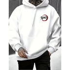 Demon Slayer Style Casual Hooded Sweatshirt