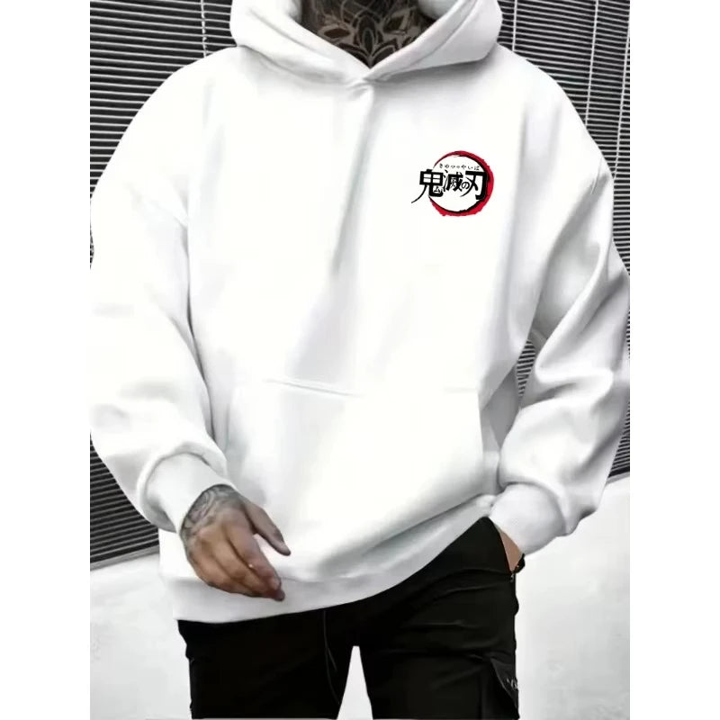 Demon Slayer Style Casual Hooded Sweatshirt