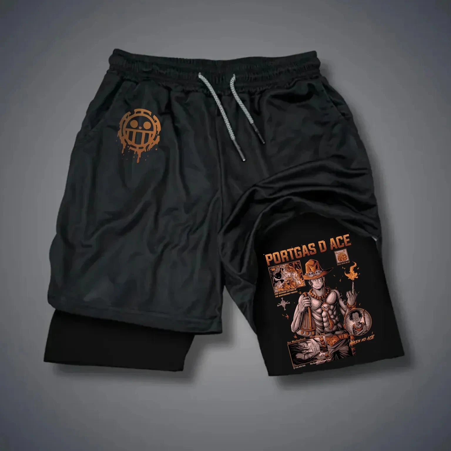 ONE PIECE Luffy Printed Double-layer Shorts for Men