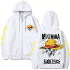 One Piece Mugiwara Zip Up Hoodie - Anime Streetwear