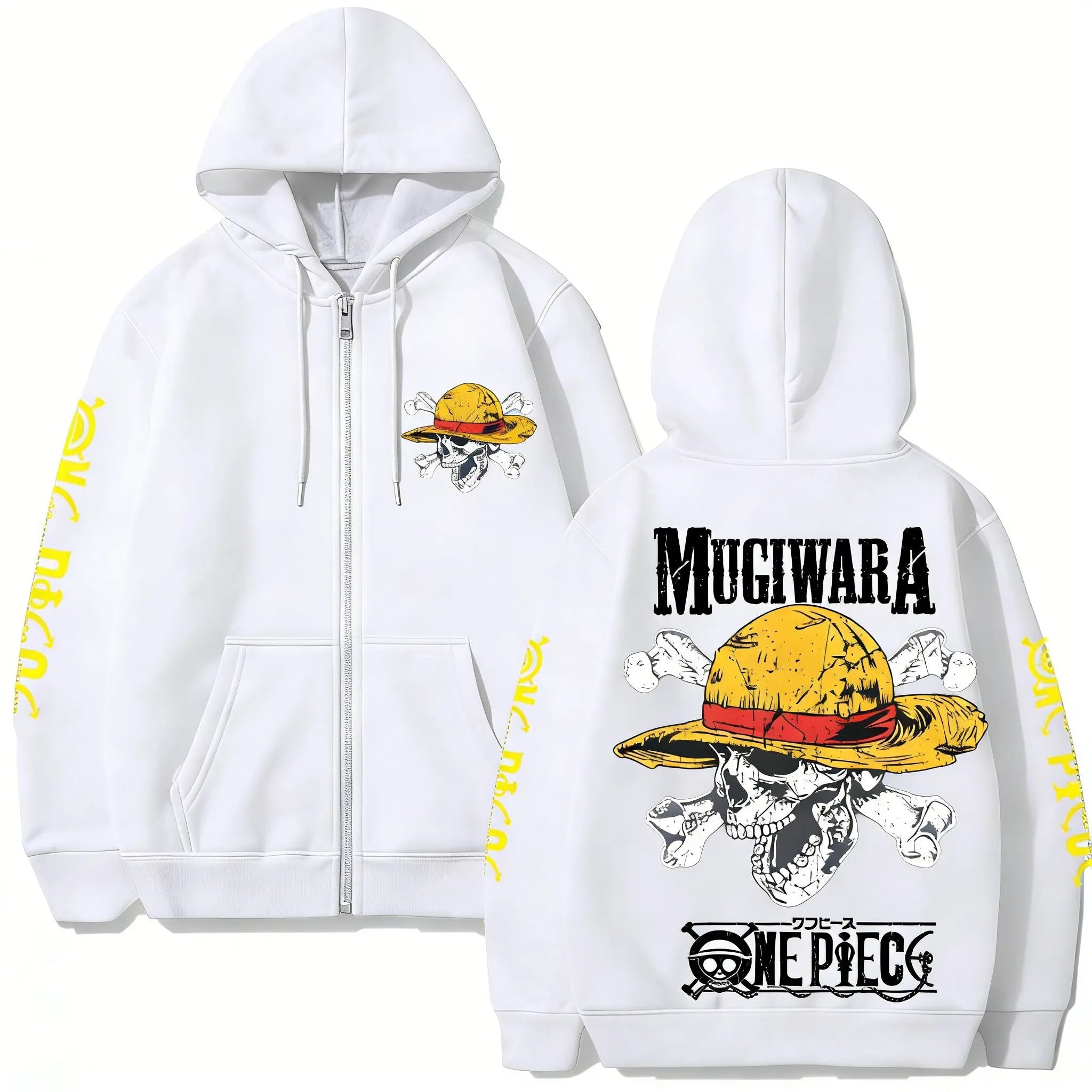 One Piece Mugiwara Zip Up Hoodie - Anime Streetwear