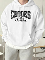 Crooks Castles Printing Fleece Warm Hoodies Male Comfy Casual Tracksuit Soft Autumn Unisex Clothing Sports Oversized Sweatshirts - cankarfashion