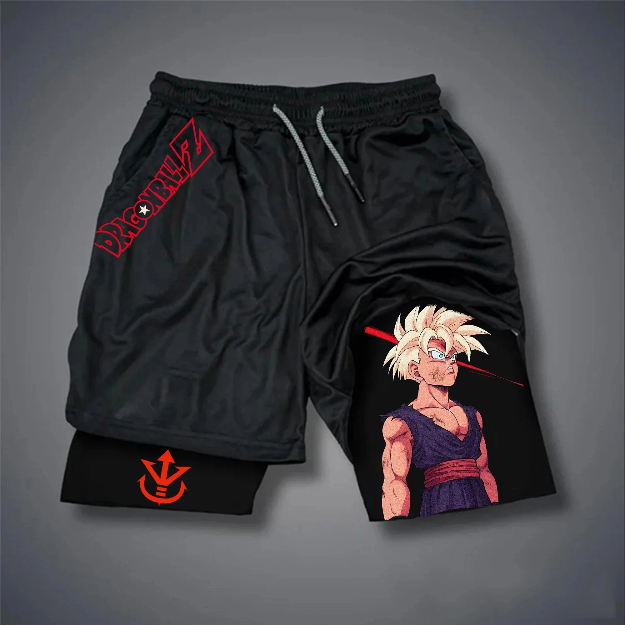 Dragon Ball Goku & Vegeta Double Layer Shorts for Men