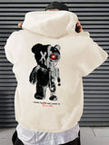 Cartoon Machine Bear Print Pullovers Men Cartoons Creative Hoodie Oversize Fashion Clothing All-Match Autumn Winter Male Hoody - cankarfashion