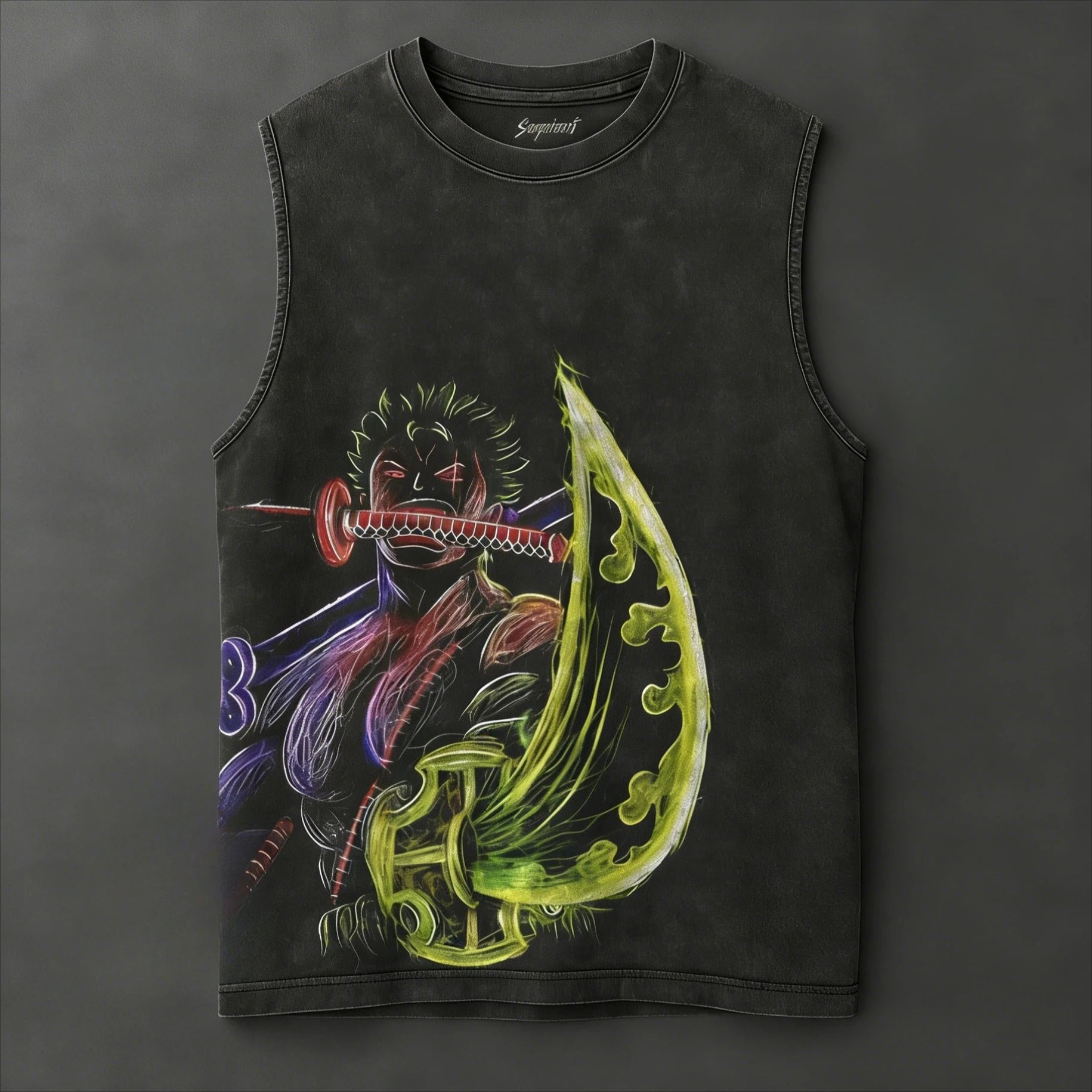 2026 One Piece Zoro Vintage Gym Vest Tank Top
