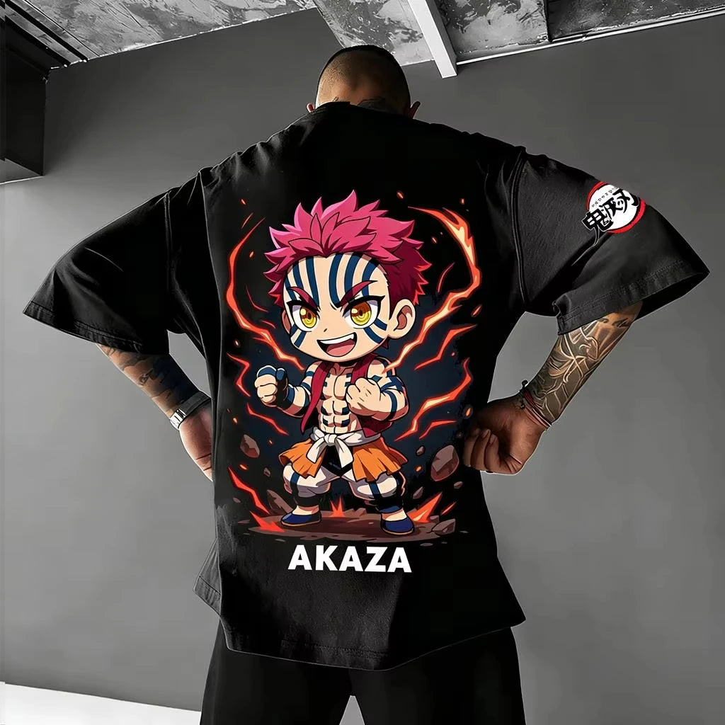Anime Demon Slayer Akaza Nezuko Tanjiro T-Shirt