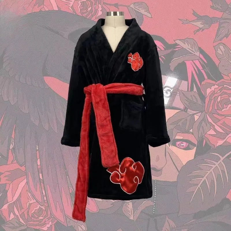 Cute Naruto Red Cloud Spring Pajamas Nightgown