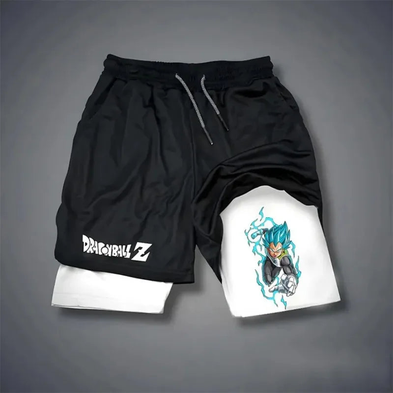 Dragon Ball Goku & Vegeta Double Layer Shorts for Men