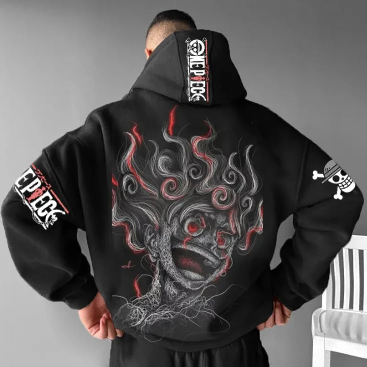 One Piece Anime Printed Oversized Hoodies