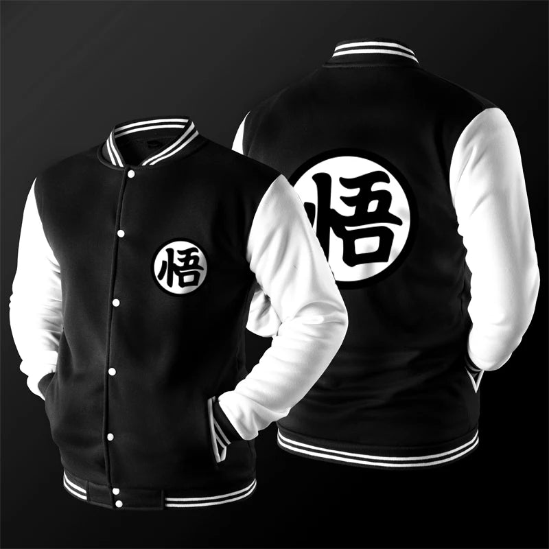 Anime Son Goku Baseball Jacket - Cosplay Fleece Hoodie