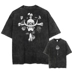 Anime One Piece Luffy Printed Cotton T-Shirt for Men