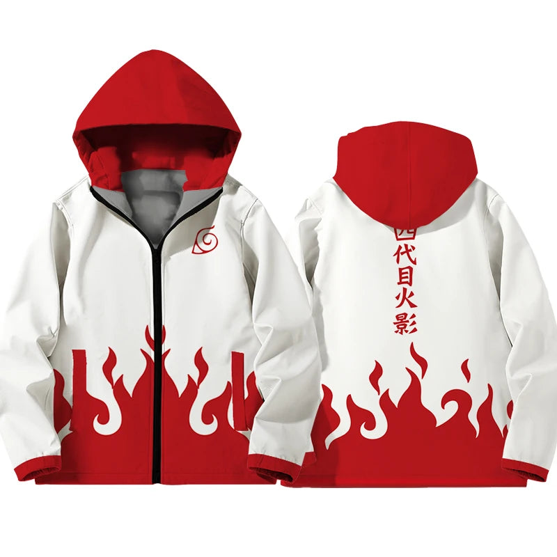 Naruto Akatsuki Fleece-Lined Zip-Up Hoodie