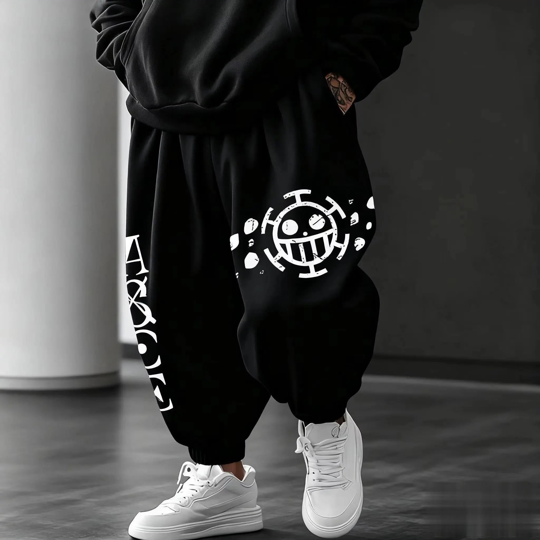 2026 One Piece Anime Print Baggy Joggers for Men