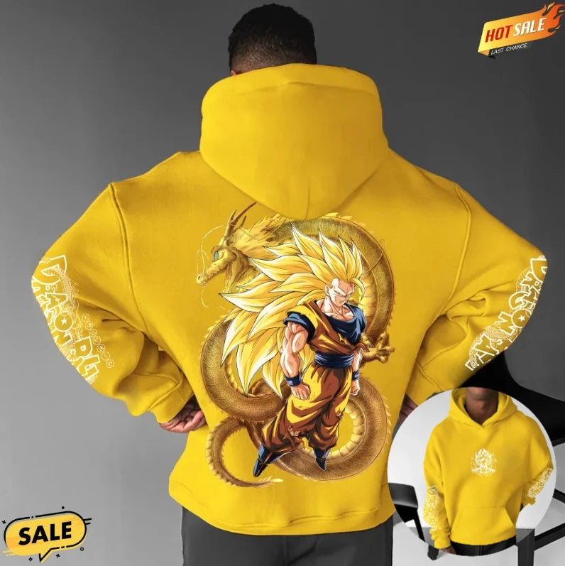 Anime Dragon Ball Cotton Hoodie - Unisex Oversized Sweatshirt