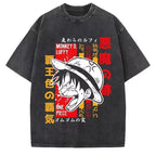 Anime One Piece Luffy Vintage Graphic T-Shirt