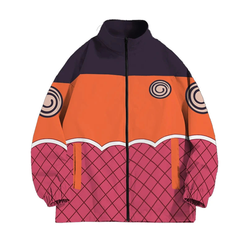 Naruto Akatsuki Fleece-Lined Zip-Up Hoodie