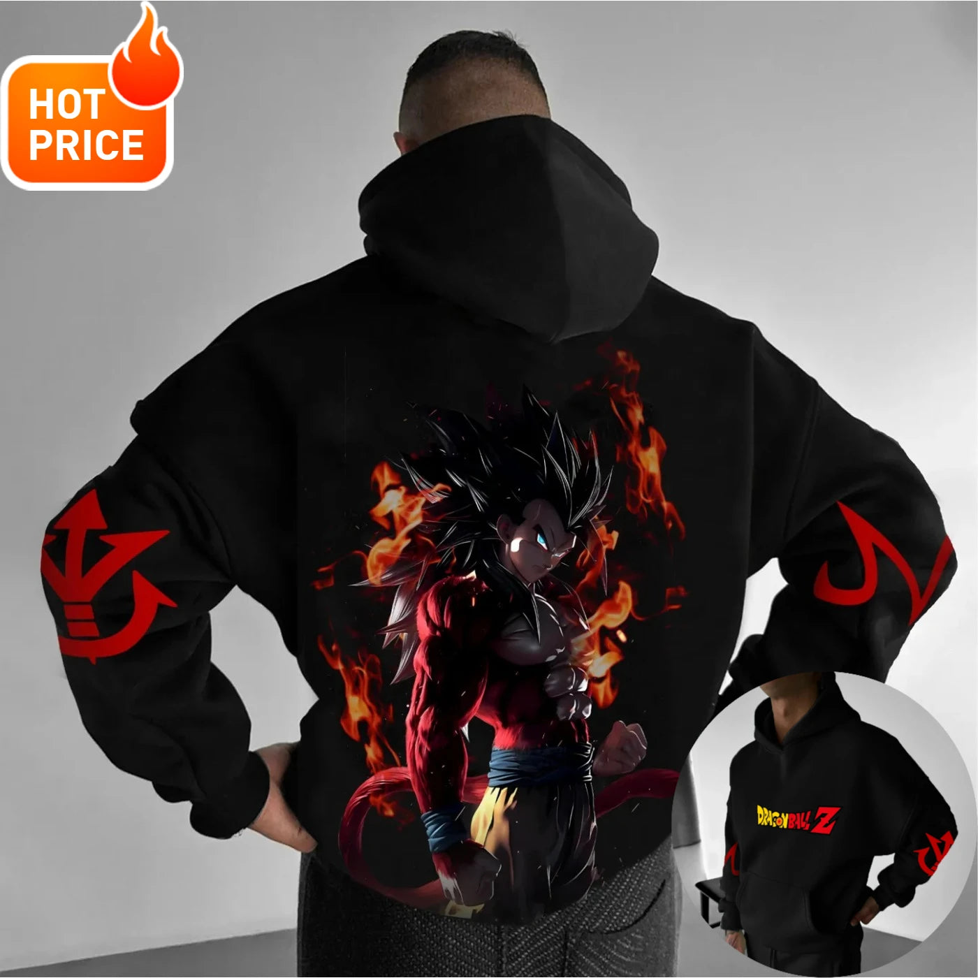 2026 Winter Dragon Ball Retro Oversized Hoodie