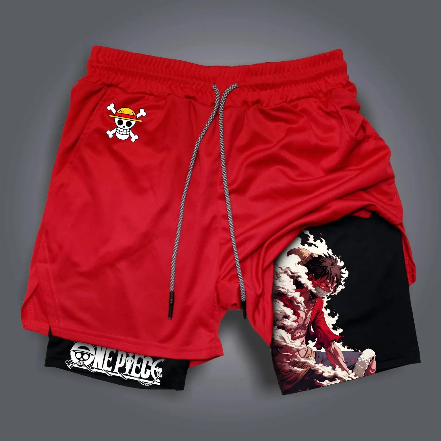 ONE PIECE Luffy Printed Double-layer Shorts for Men