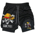 Unisex Luffy Anime 2-in-1 Sportswear Shorts