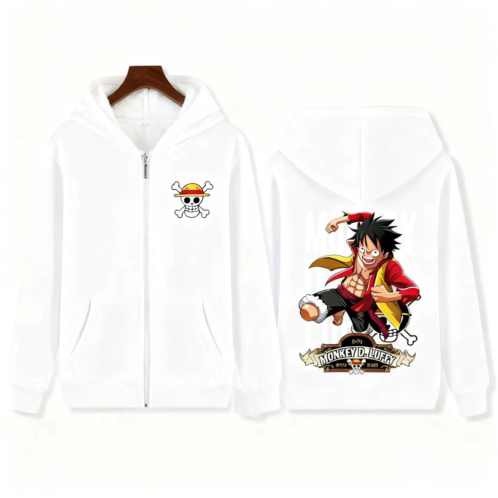 One Piece Monkey D Luffy Zip Up Hoodie