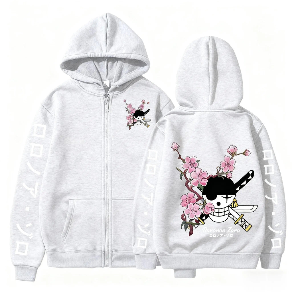 Unisex Oversized Zip Up Hoodie - Streetwear Jacket