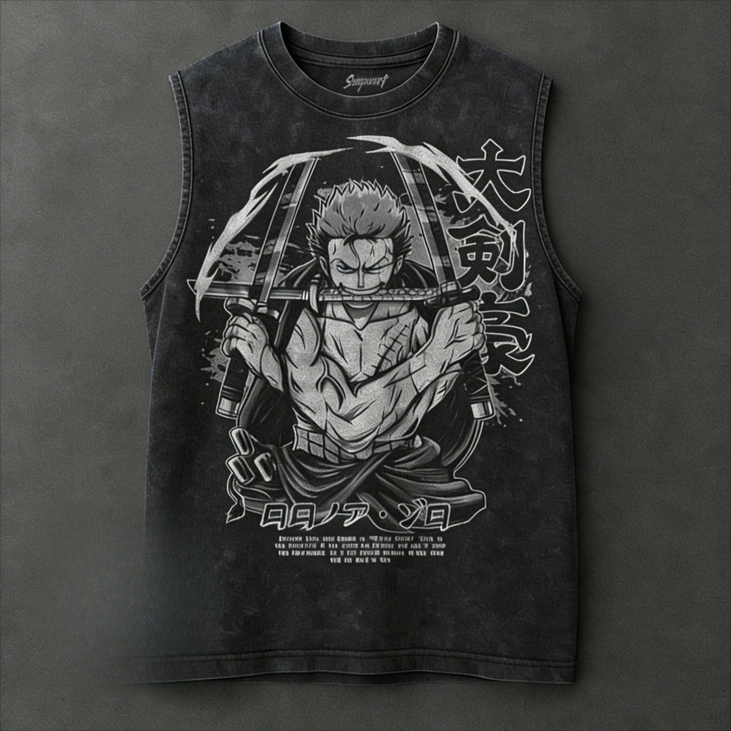 2026 One Piece Zoro Vintage Gym Vest Tank Top