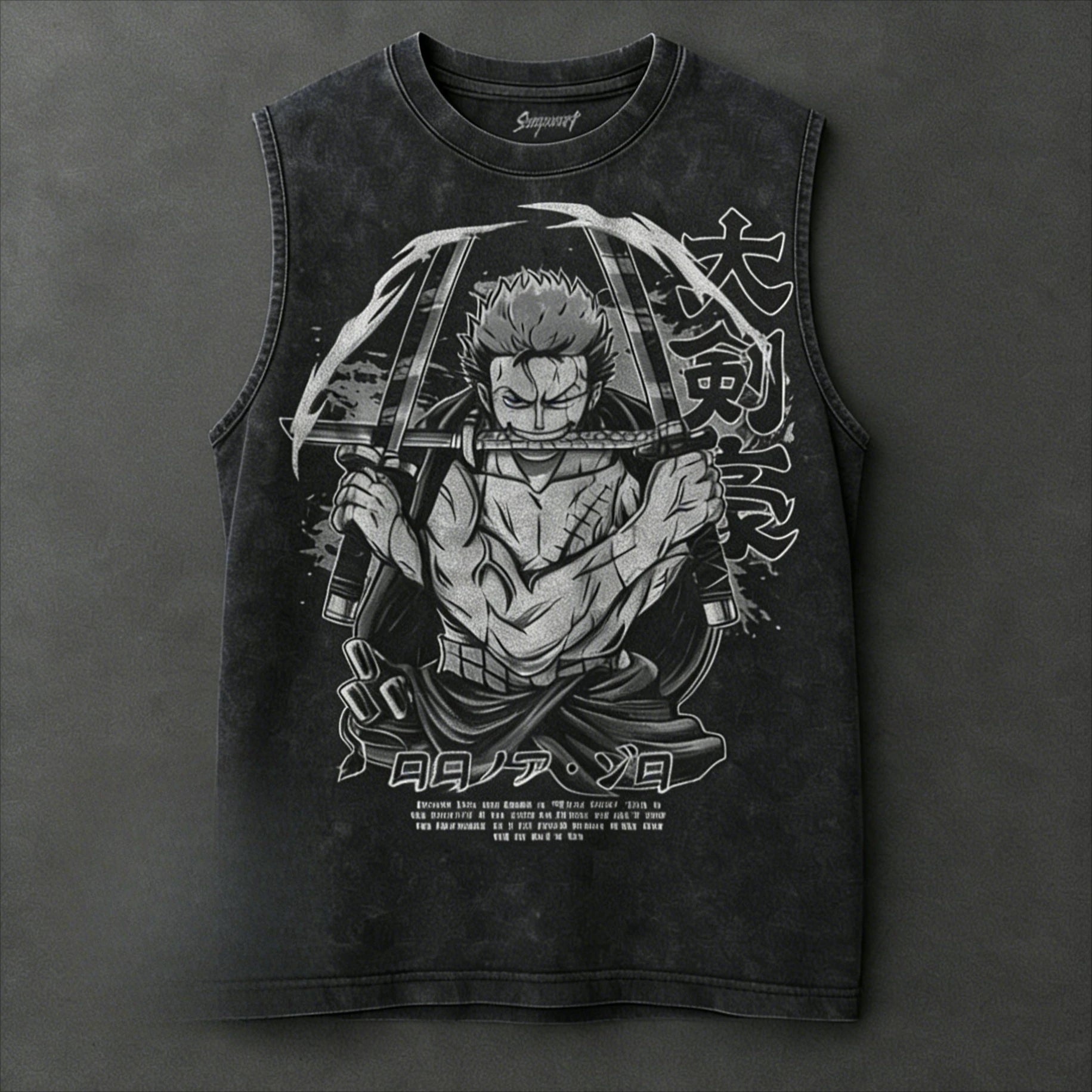 2026 One Piece Zoro Vintage Gym Vest Tank Top