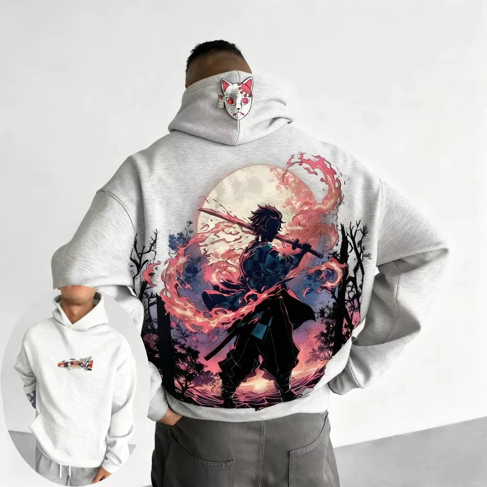 Devil Killer Kamado Tanjirou Hoodie - Unisex Anime Fashion