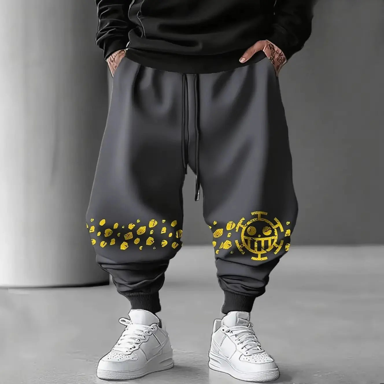 2026 One Piece Anime Print Baggy Joggers for Men