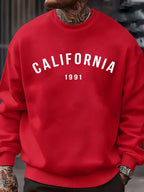 California Letter 1991 Design Man Sweatshirts Fashion Multicolor Pullover Fleece Casual Clothes Crewneck Sportswear Autumn Tops - cankarfashion