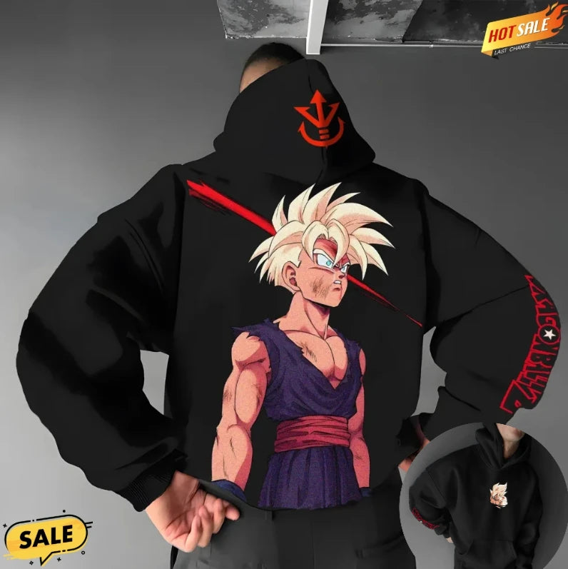 Anime Dragon Ball Cotton Hoodie - Unisex Oversized Sweatshirt