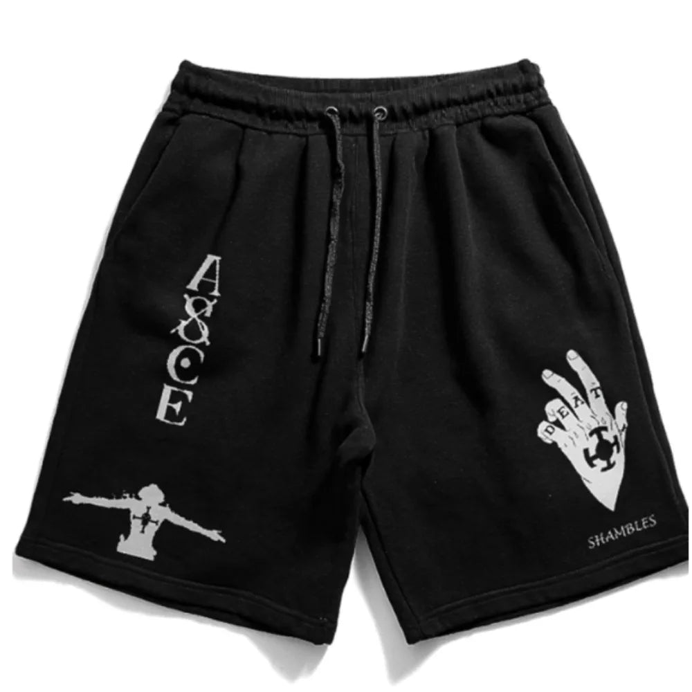 ONE PIECE Luffy Sauron Printed Cotton Shorts
