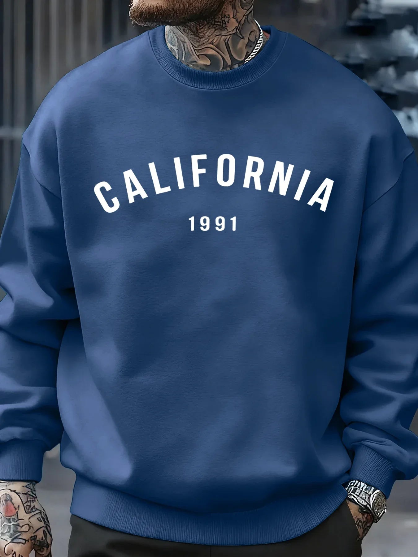 California Letter 1991 Design Man Sweatshirts Fashion Multicolor Pullover Fleece Casual Clothes Crewneck Sportswear Autumn Tops - cankarfashion