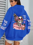 Expensive Talks Back Funny Printing Womens Hoodie Loose Multicolor Pullovers Fleece Autumn Sportswear Casual Pocket Hoody - cankarfashion